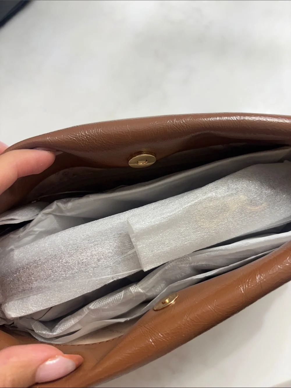 Michael Kors Cognac Leather Zip-Around Wallet with Gold Hardware